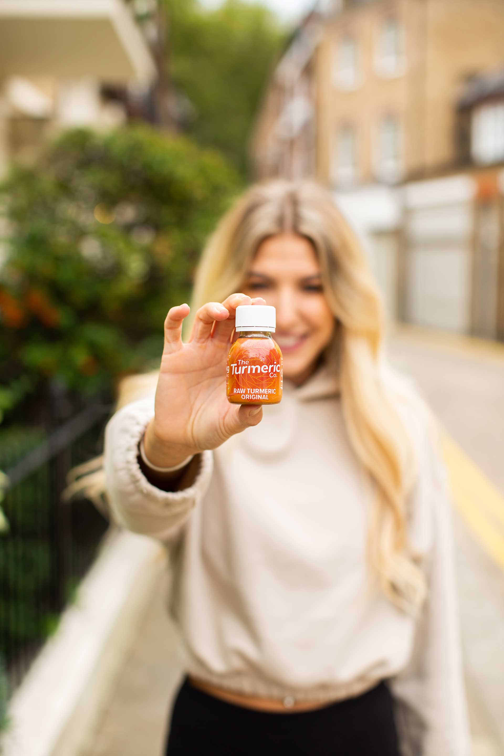 Lady with orange shot